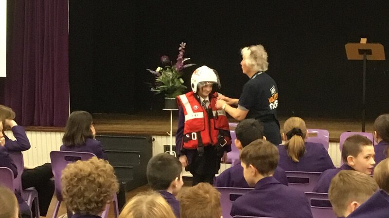 Image of RNLI visit for Year 7 and 8 pupils