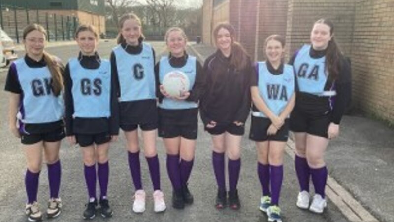 Image of Year 7 and Year 8 teams take on the South Ribble Netball tournament 