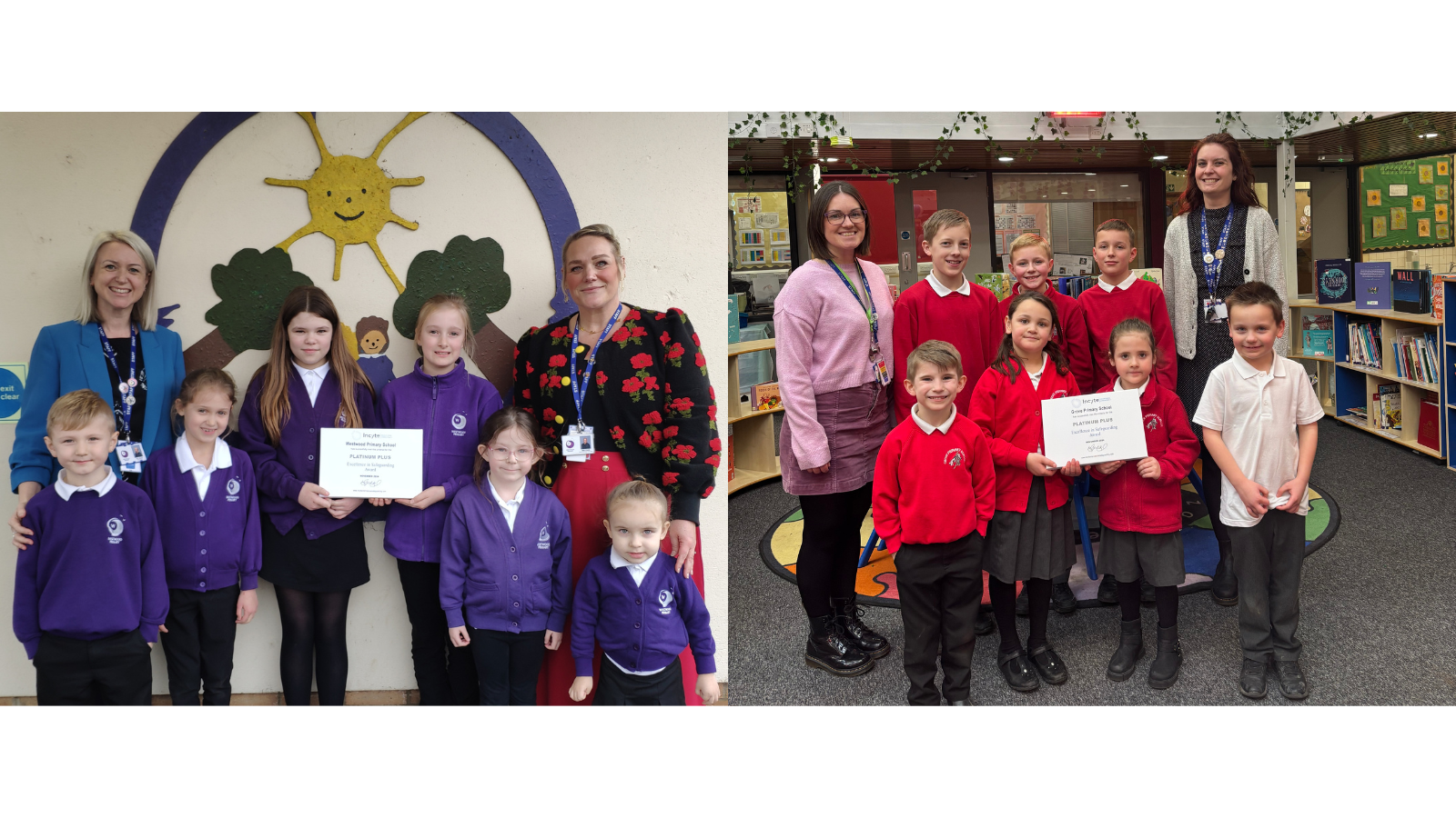 Image of Westwood and Grove Primary Schools retain Platinum Plus Excellence in Safeguarding Awards