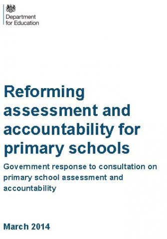 Image of New national curriculum: primary assessment and accountability