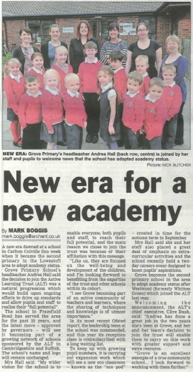 Image of Grove Primary School: New era