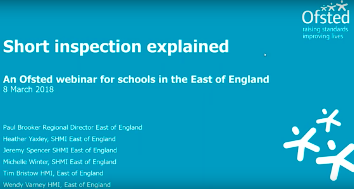 Image of OfSTED : East of England Webinar 