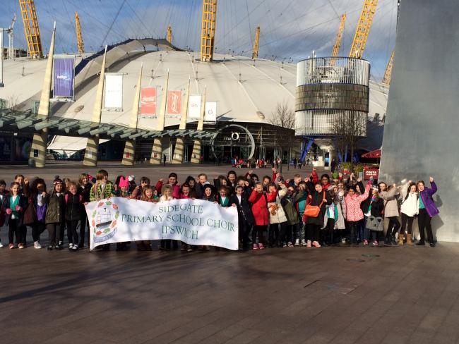 Image of Sidegate choir at Young Voices Concert at the O2