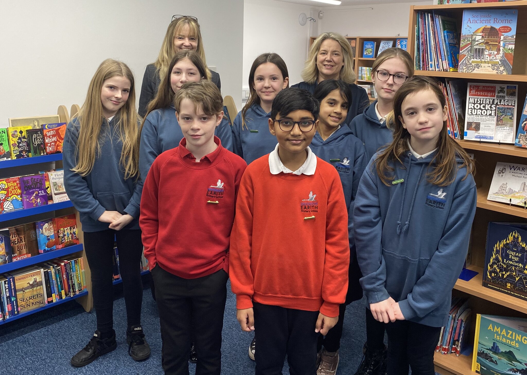 Image of New library unveiled at Earith Primary School ahead of World Book Day