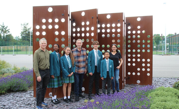 Image of Ada Lovelace students work with Michael Rosen on 'Ada in Ealing' event for Royal Albert Hall