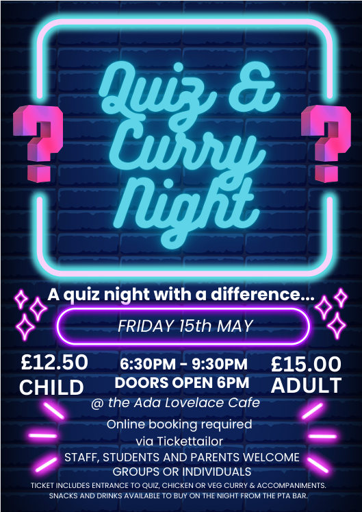 Image of Ada Lovelace PTA – Quiz & Curry Night 2026