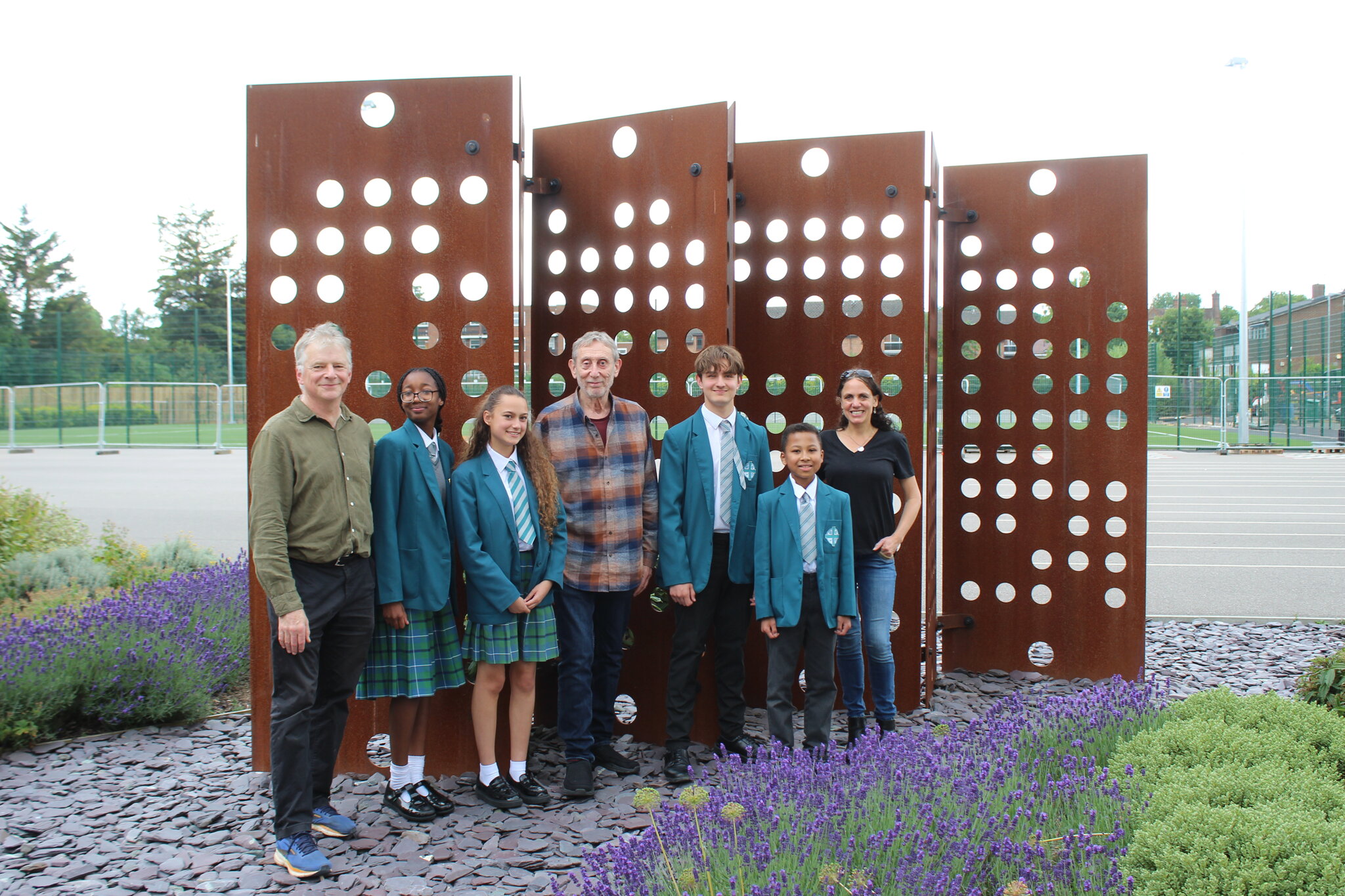 Image of Ada Lovelace students work with Michael Rosen on 'Ada in Ealing' event for Royal Albert Hall