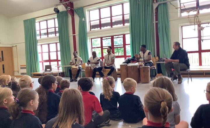 Image of  Kakatsitsi Master Drummers come to school 