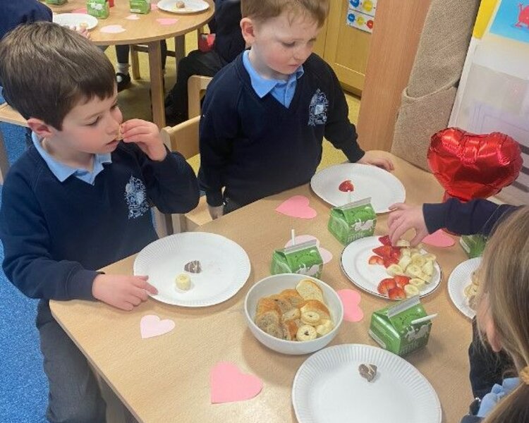 Image of Class 1 Valentine's Snack Time