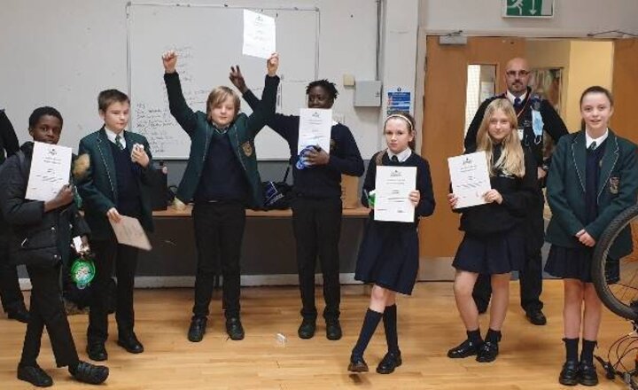 Image of Year 8 Bike Maintenance course in partnership with Merseyside Police