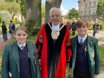 Image of Alsop students lay wreath to commemorate D-Day 80