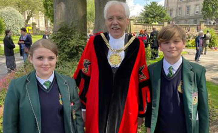 Image of Alsop students lay wreath to commemorate D-Day 80