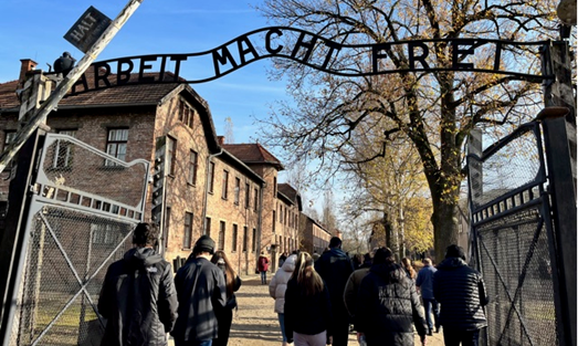 Image of Alsop students commemorat Kristallnacht at Auschwitz