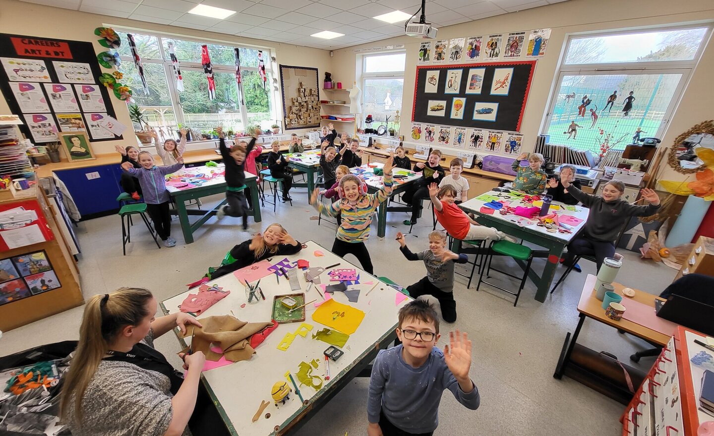 Image of Middle fell textile lesson.