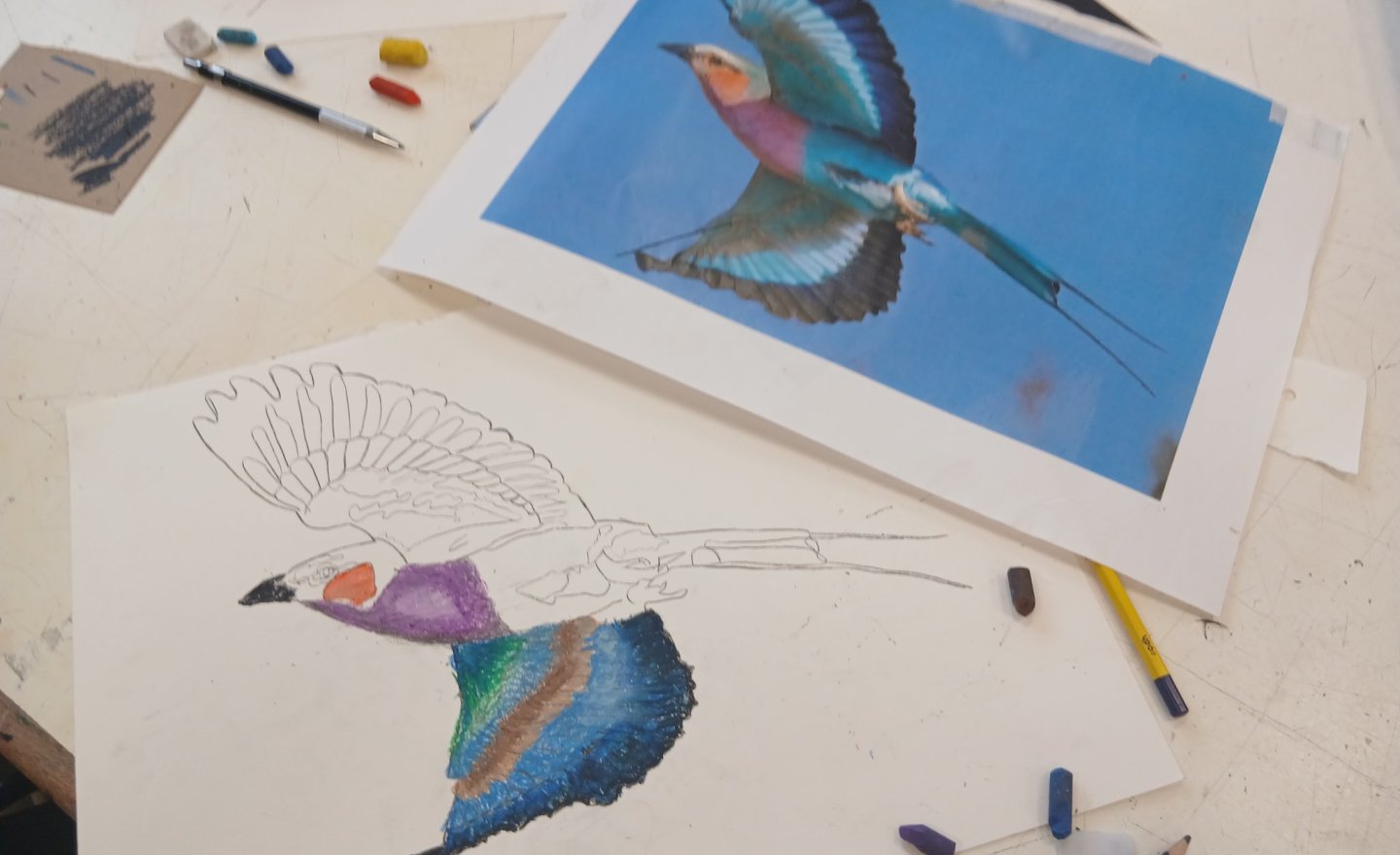 Image of Year 9 Oil Pastel study