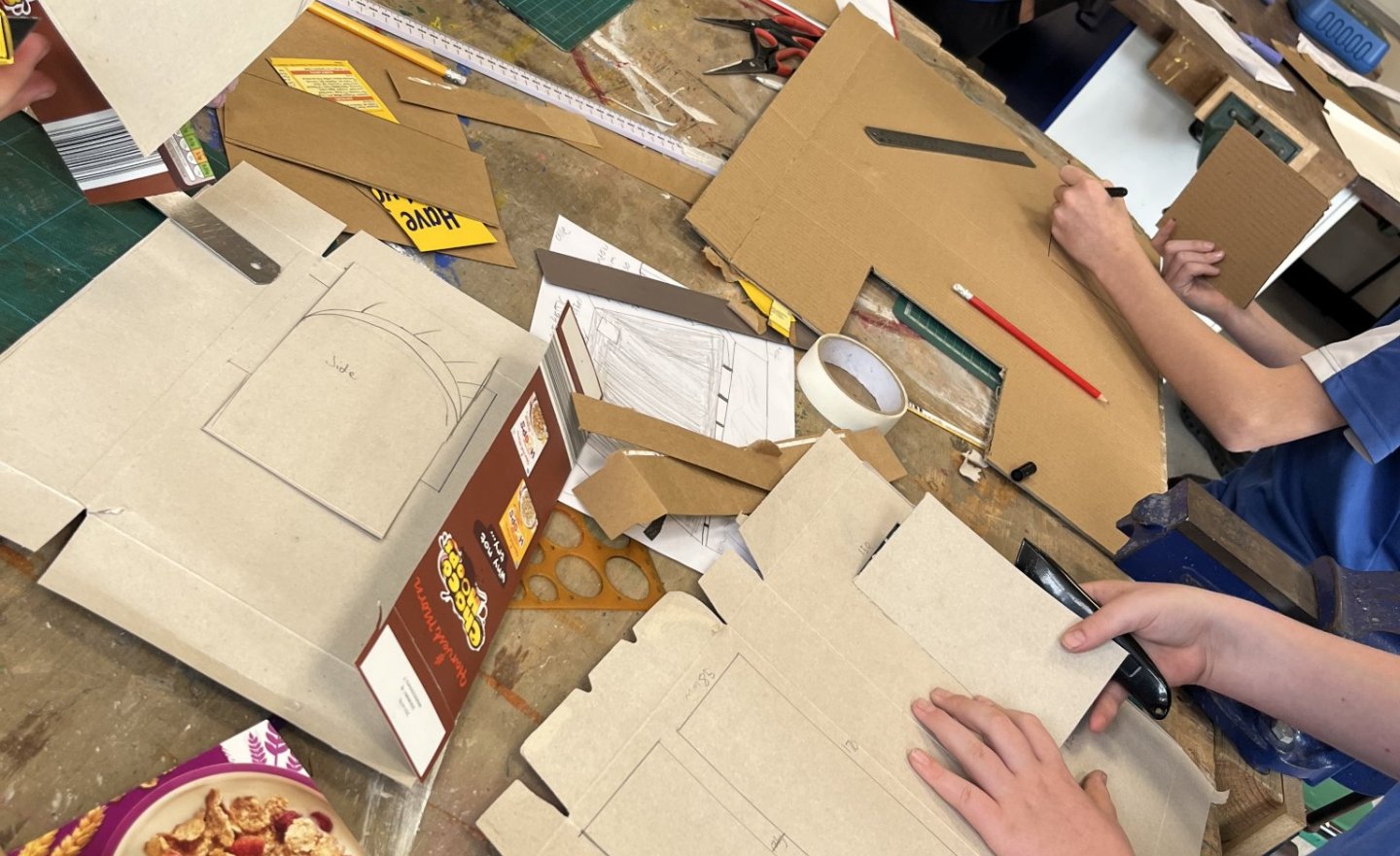 Image of Cardboard Modelling in Year 9 DT