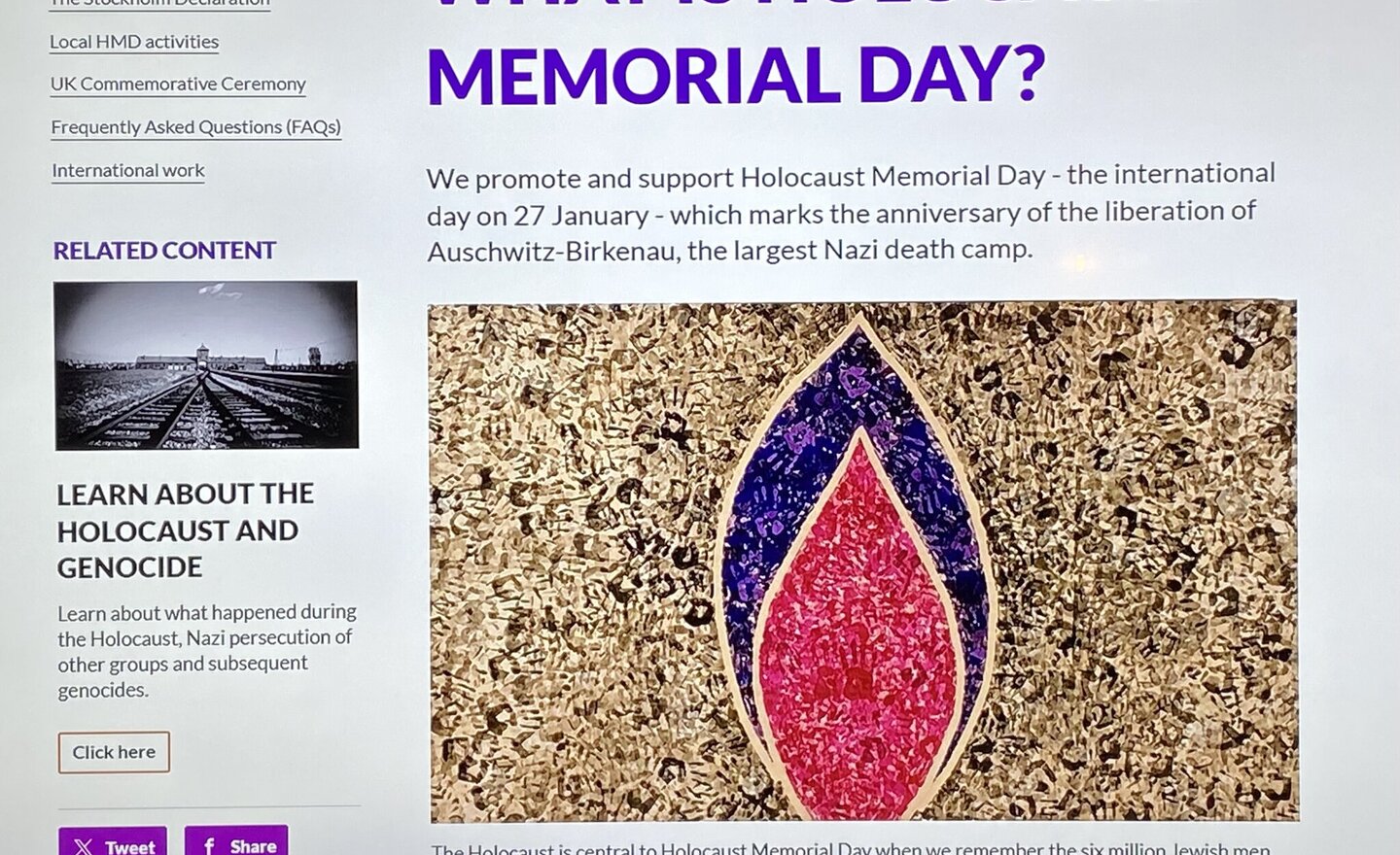Image of Holocaust Memorial Day