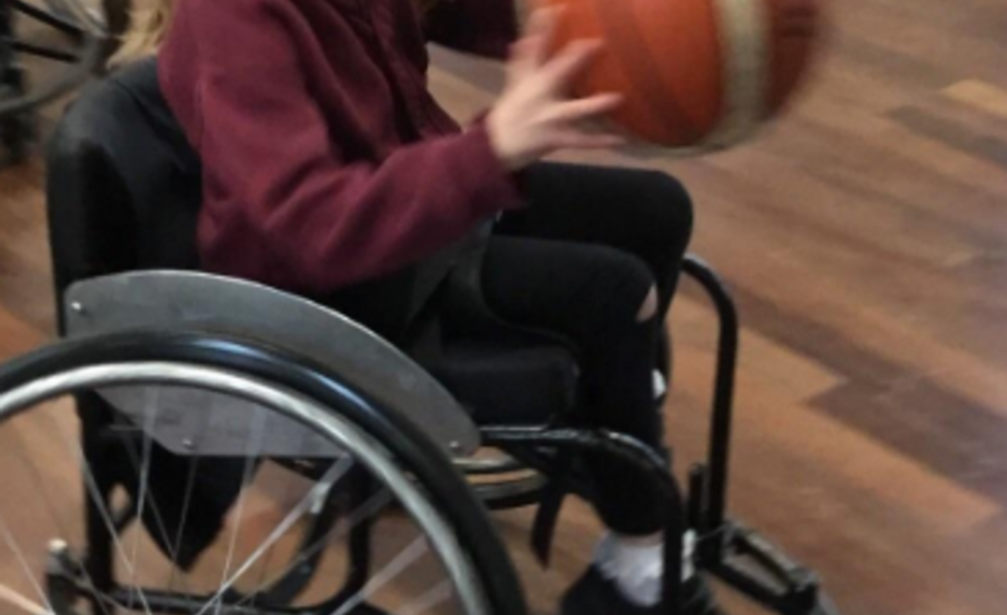 Image of Wheelchair basket ball fun