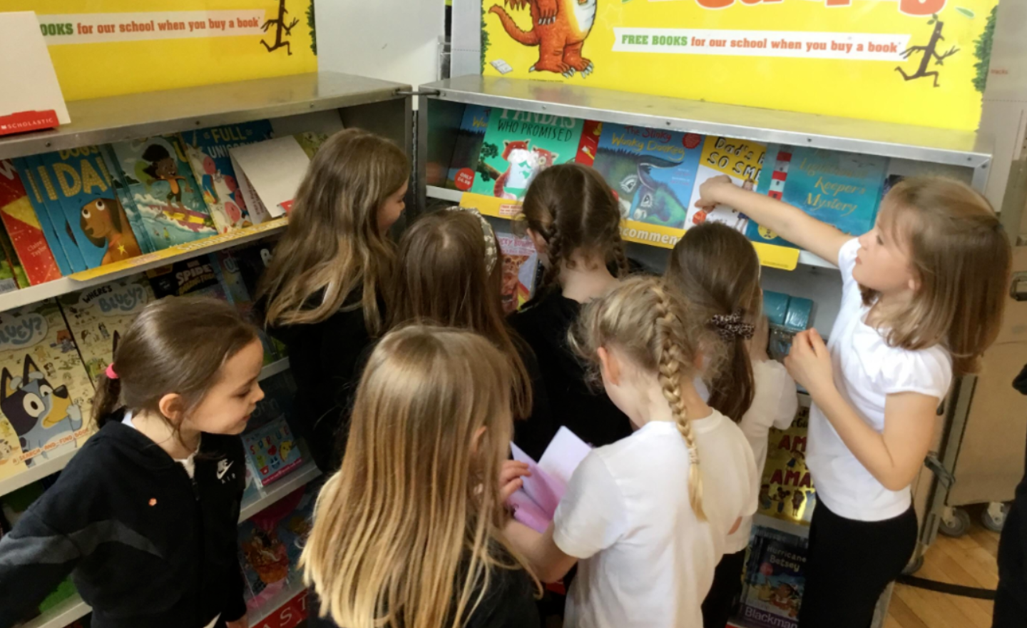 Image of Scholastic book fair arrives in school