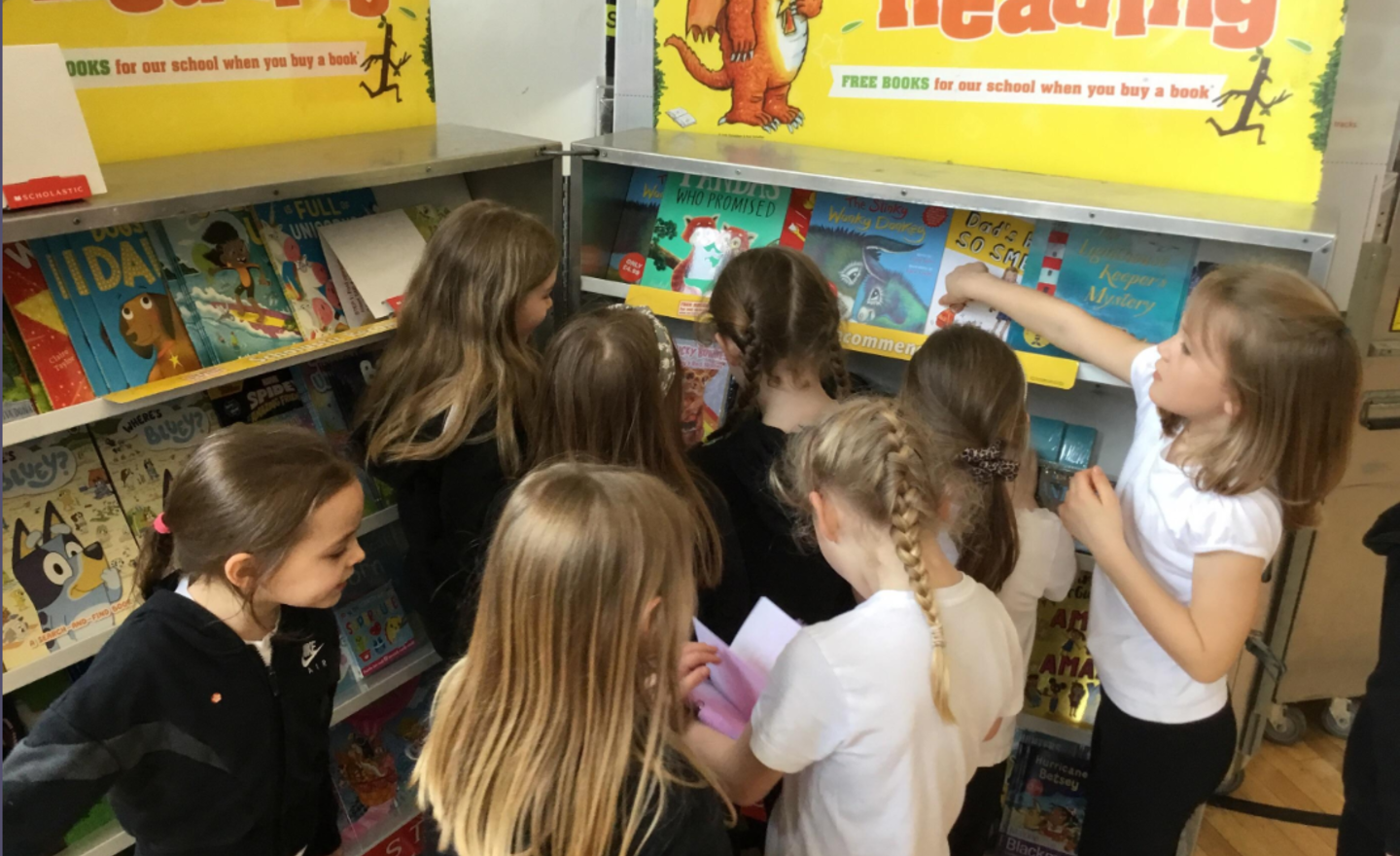 Image of Scholastic book fair arrives in school