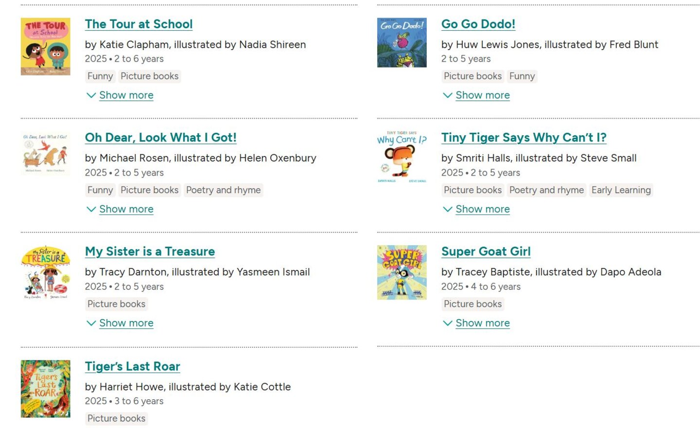 Image of New KS1 book recommendations for September 2025 