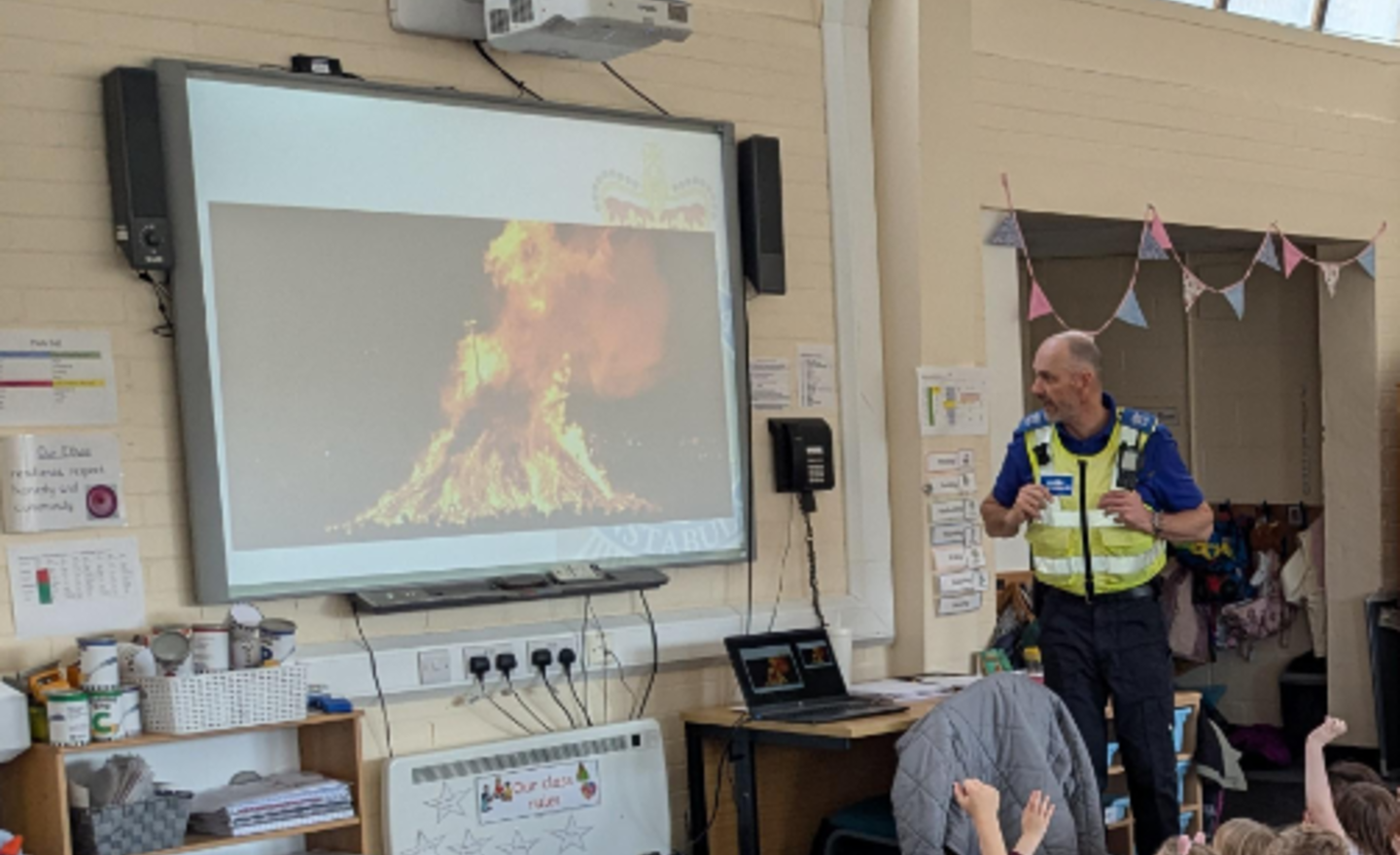 Image of Bonfire safety with PC Joel