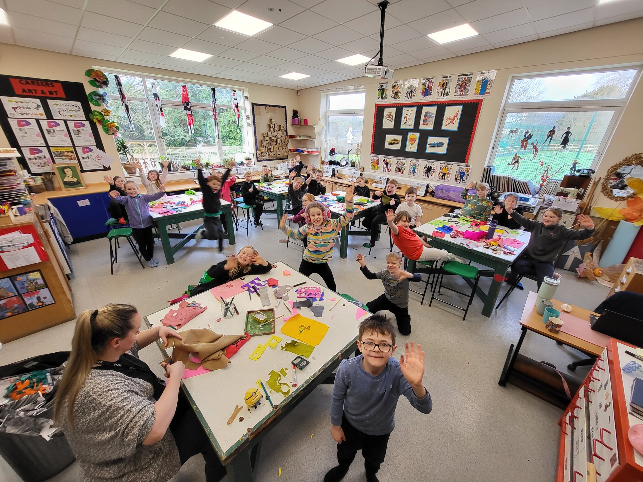 Image of Middle fell textile lesson.