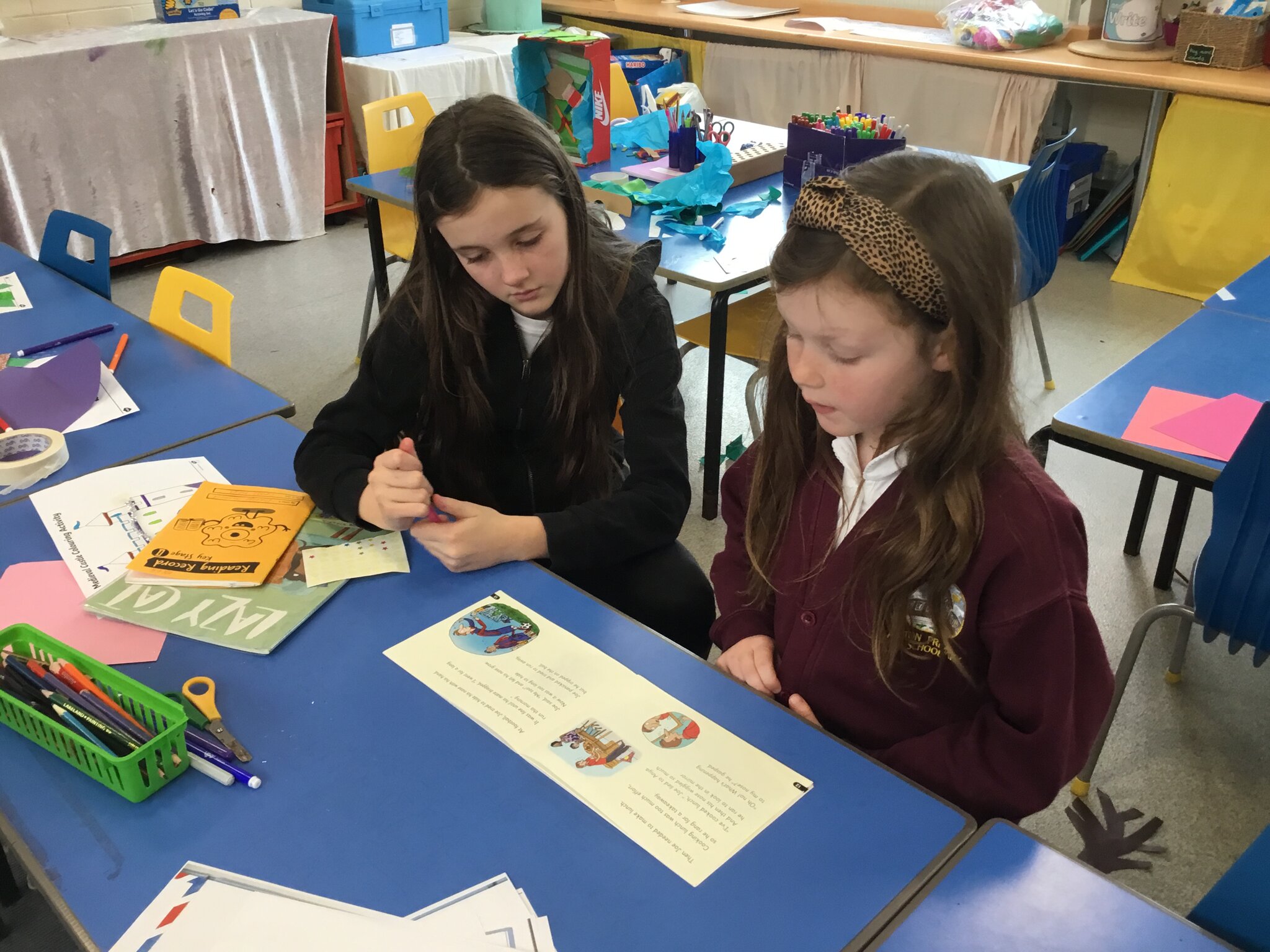 Image of Sharing a love of reading- reading buddies in Cross Fell