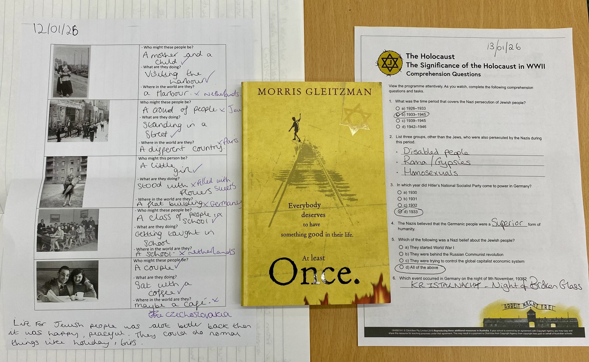 Image of Year 7 learn about Pre-war Jewish life and the Holocaust