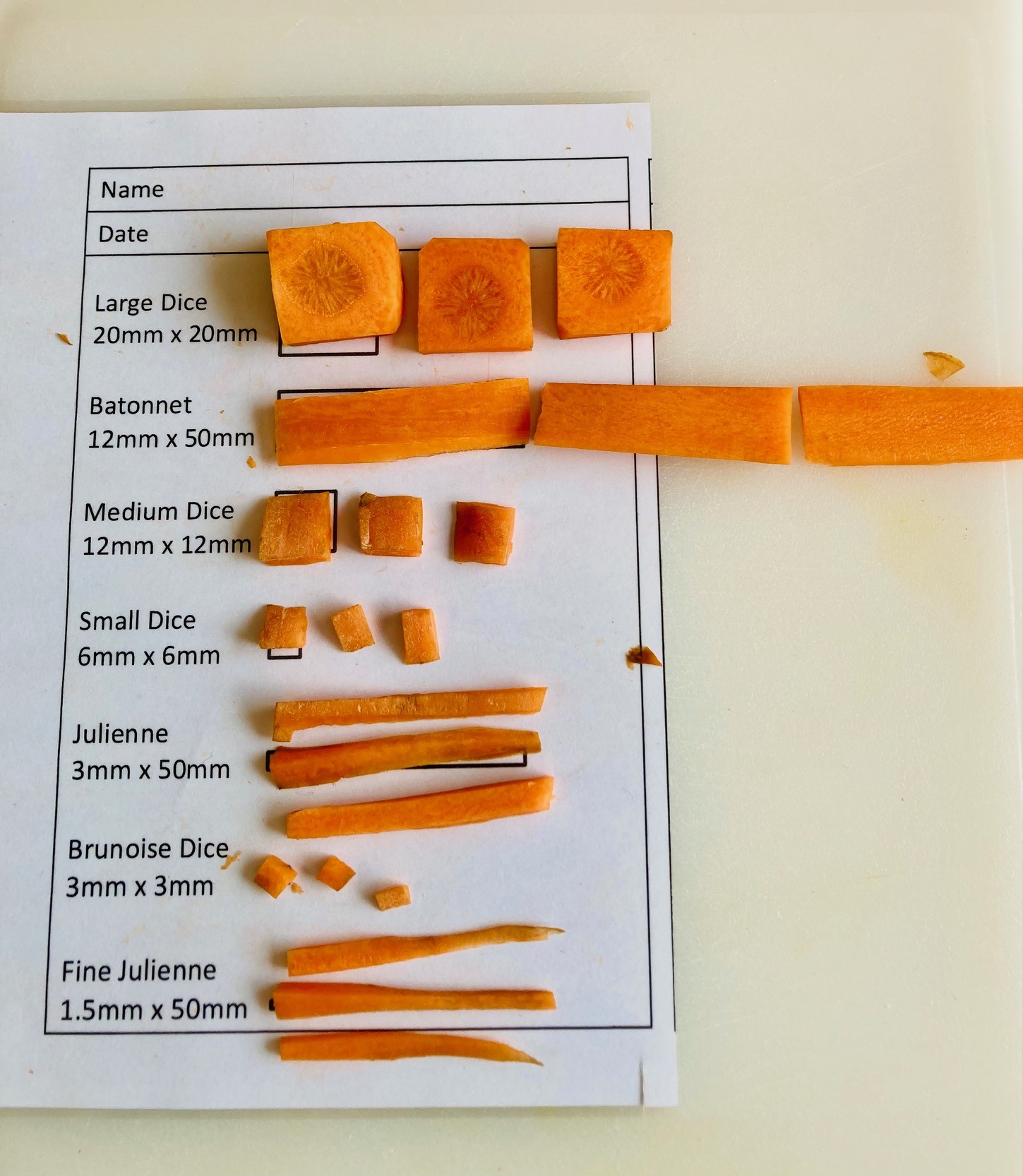 Image of Year 8 knife skills