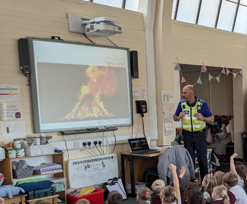 Image of Bonfire safety with PC Joel