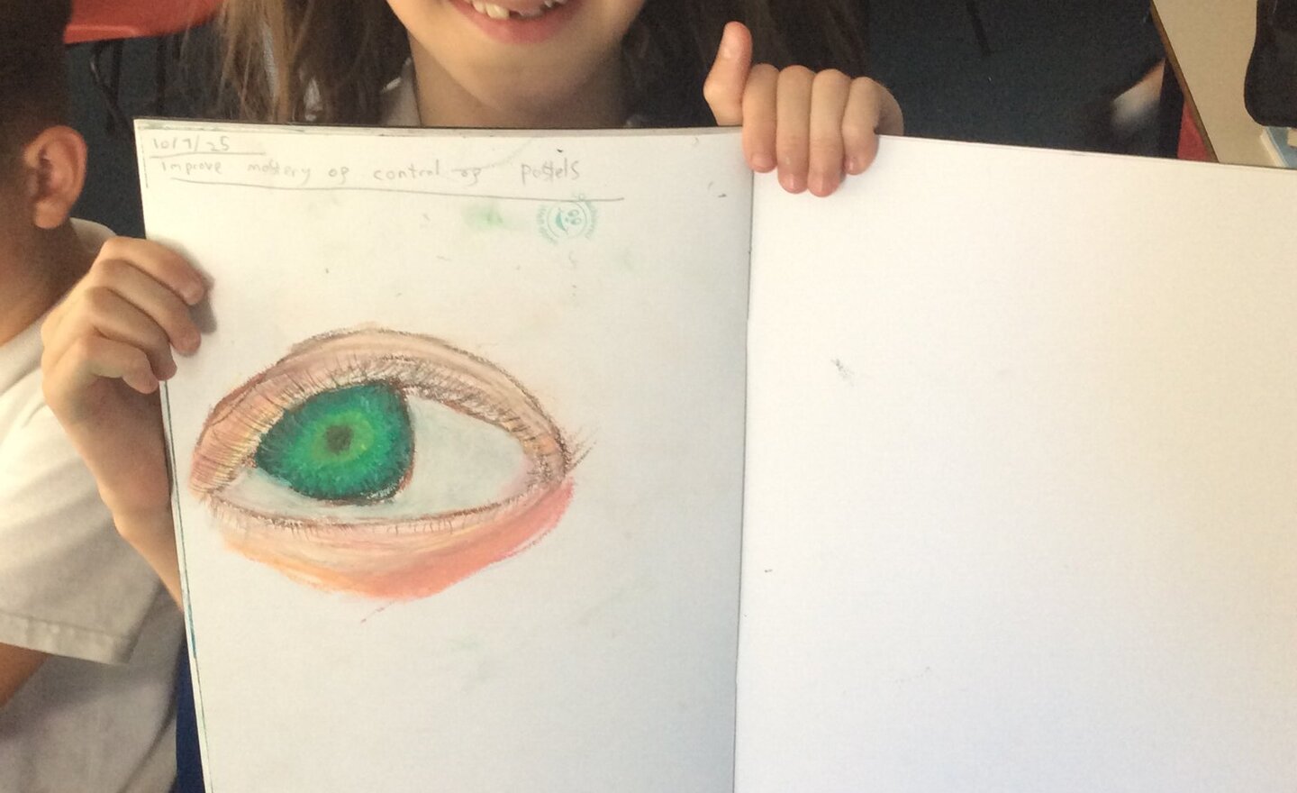 Image of Class 4 - Oil pastel Eyes