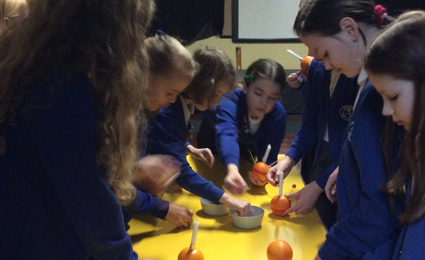 Image of Making Christingles with Class 4 