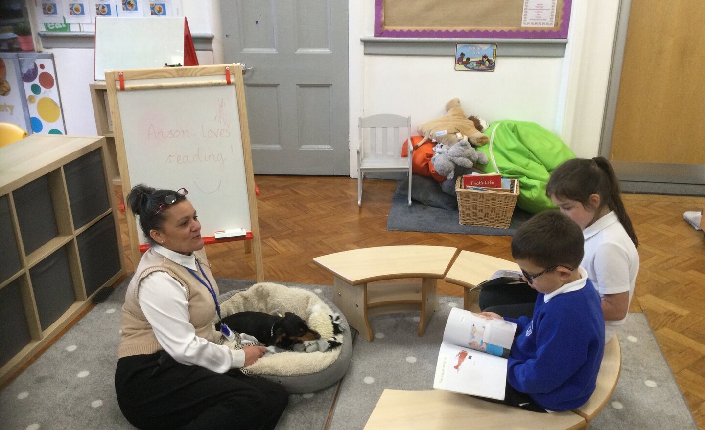 Image of Anson loves Reading Time With Saffie