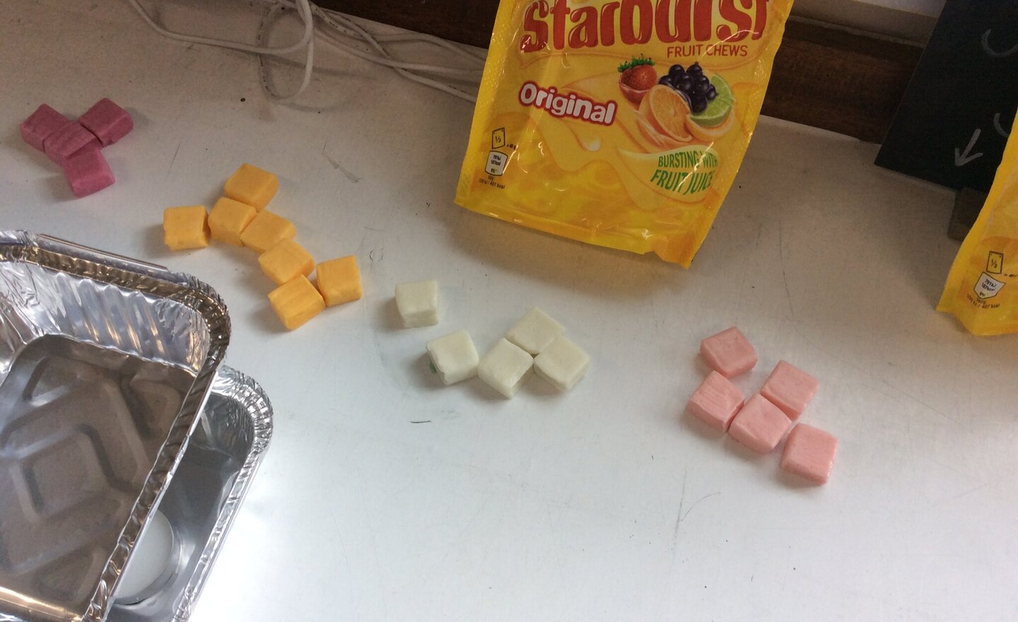 Image of Creating rocks from Starburst sweets 