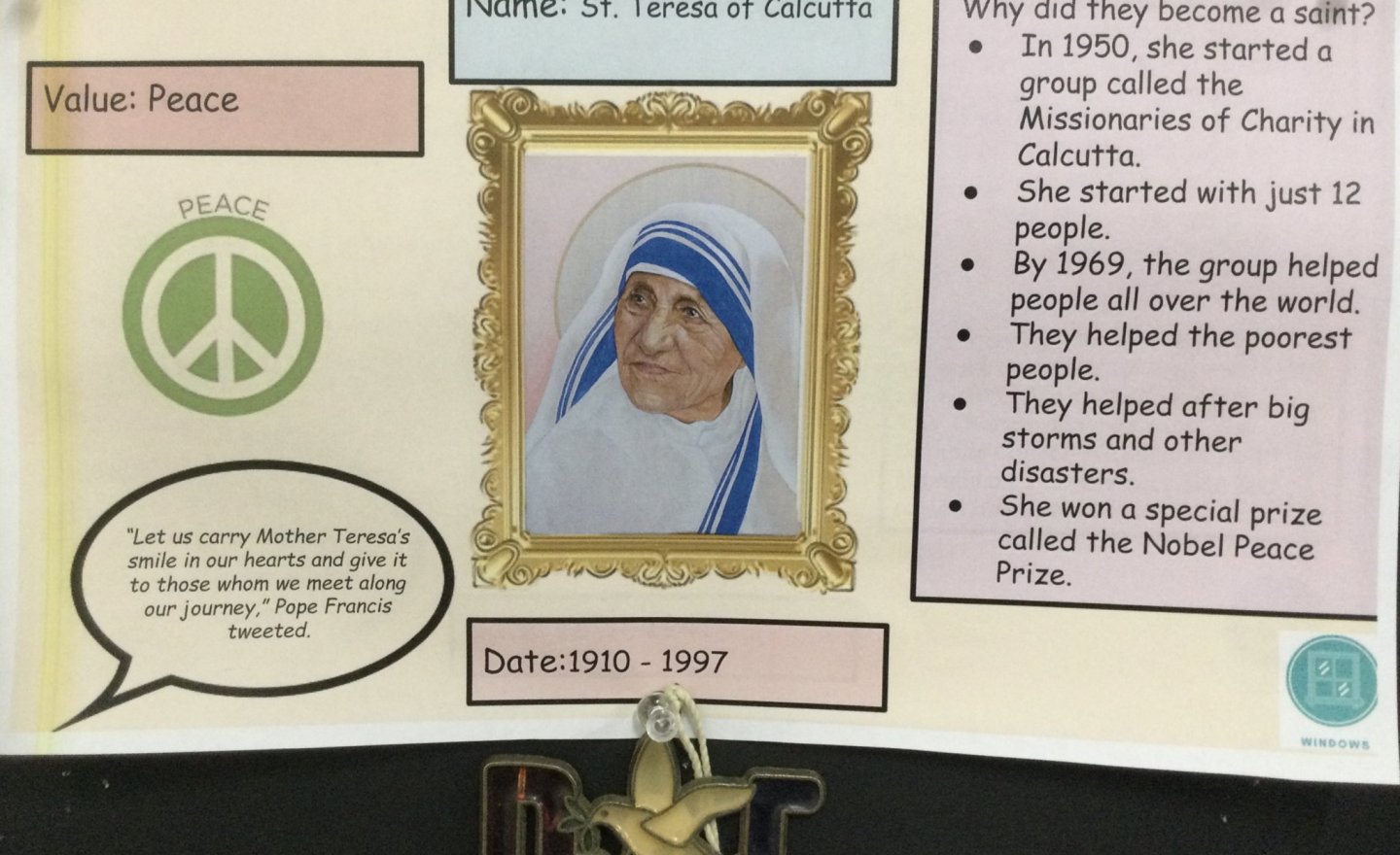 Image of Summer term 2 - new saint and school value 