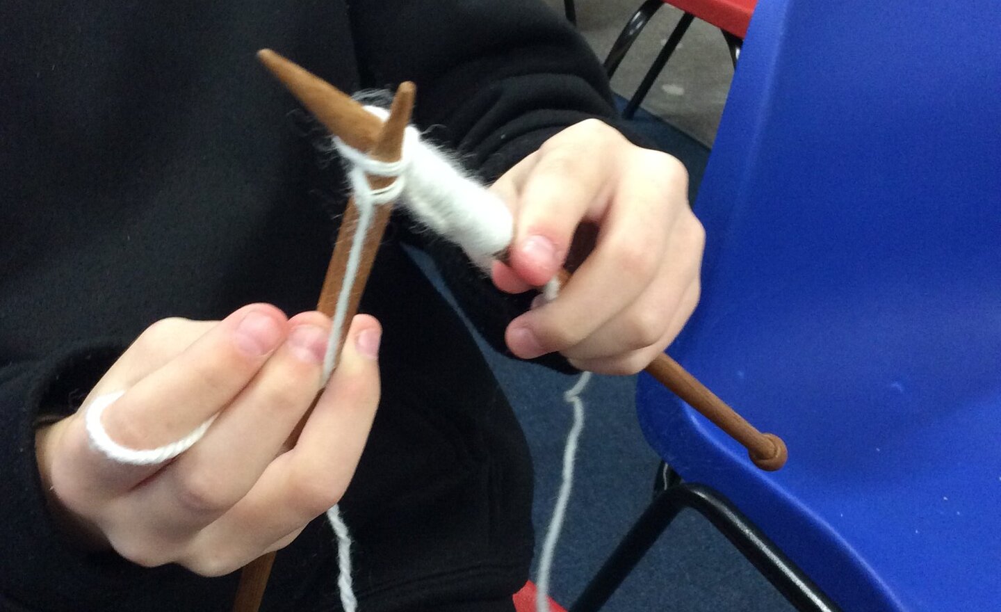 Image of Knitting begins