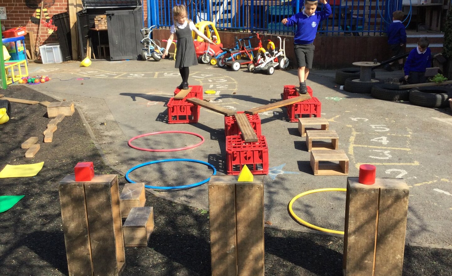 Image of 3D Shape Butterflies and an Obstacle Course Challenge!