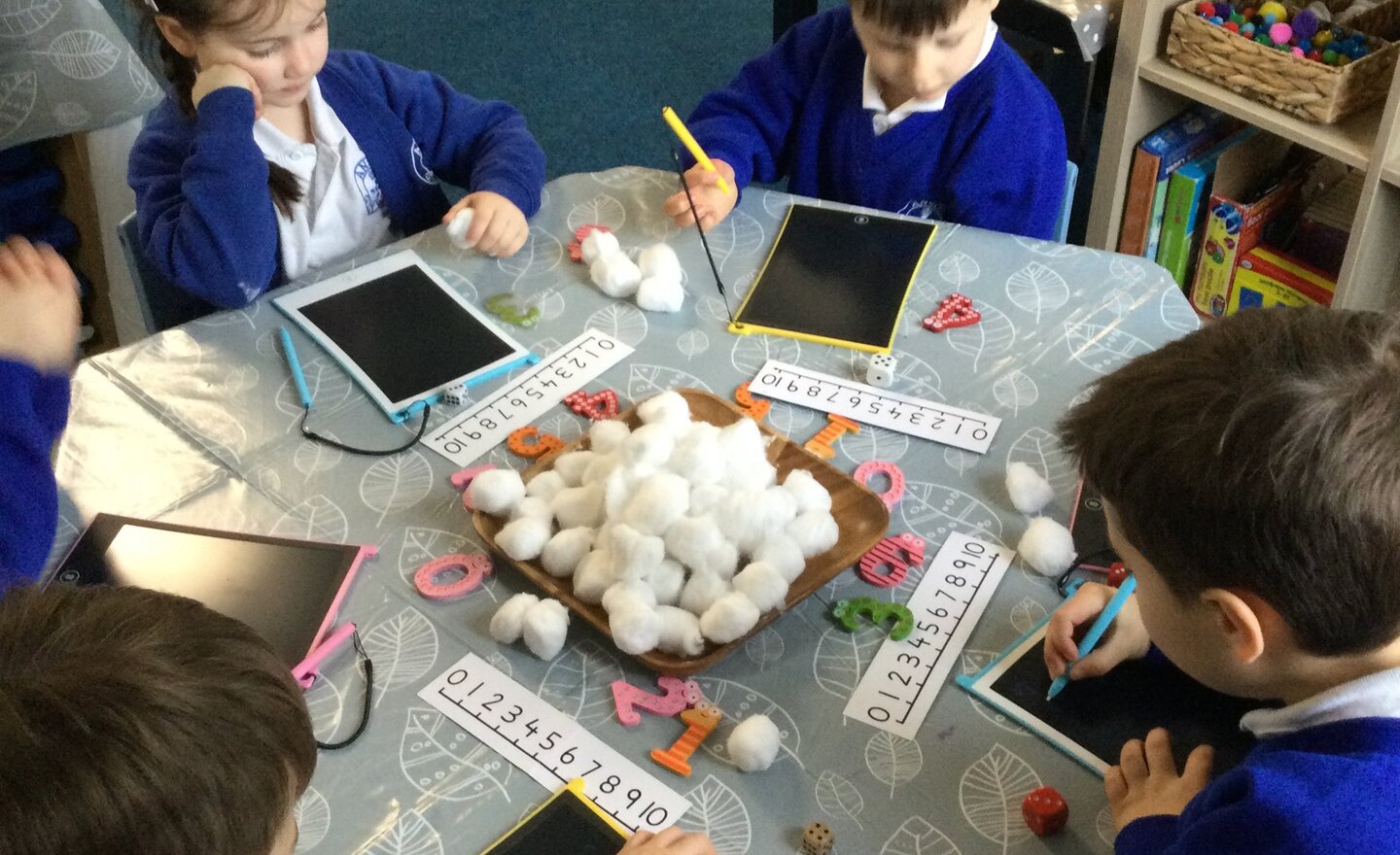 Image of Exploring 1 less than with snowballs!