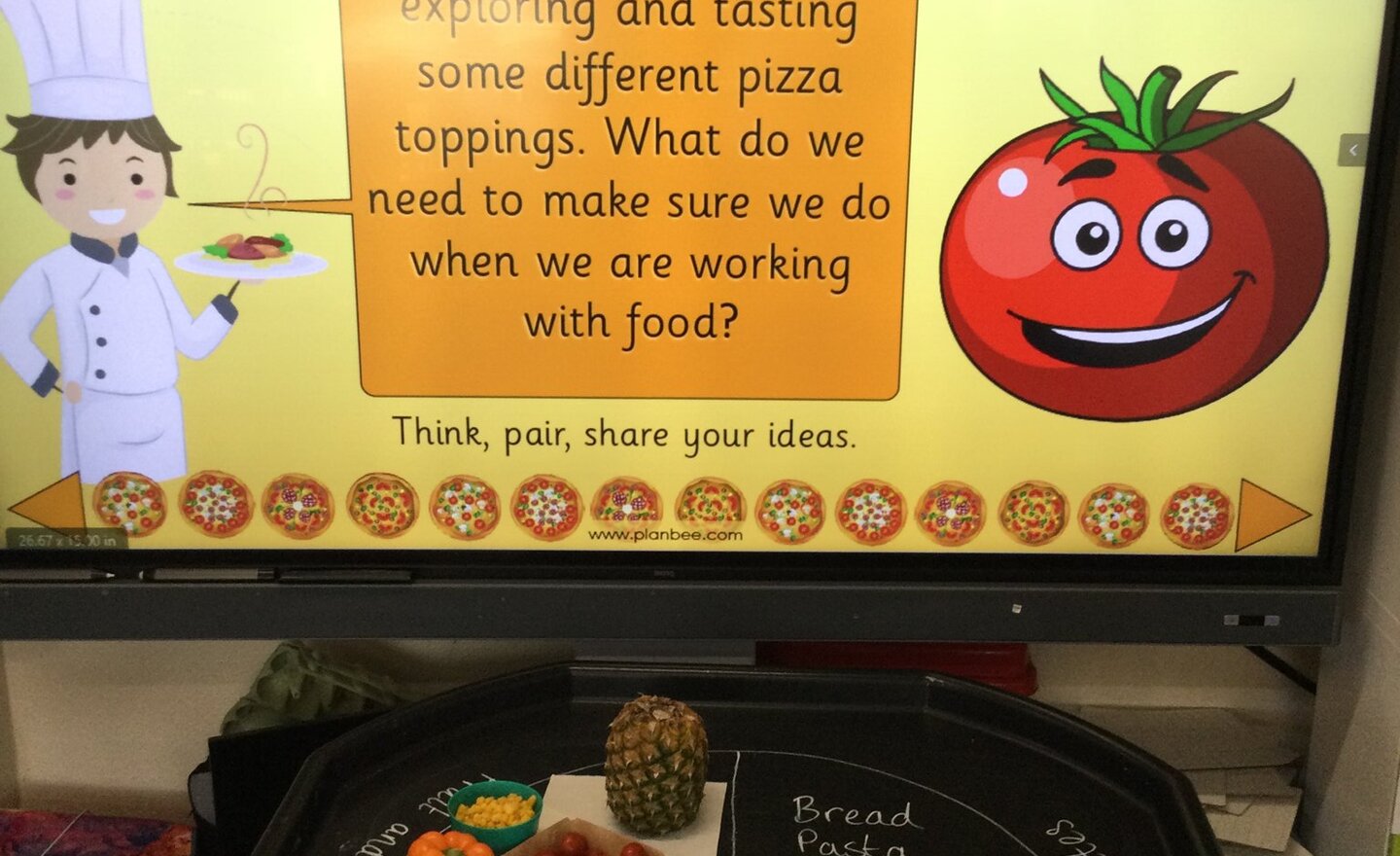 Image of Tasting pizza toppings