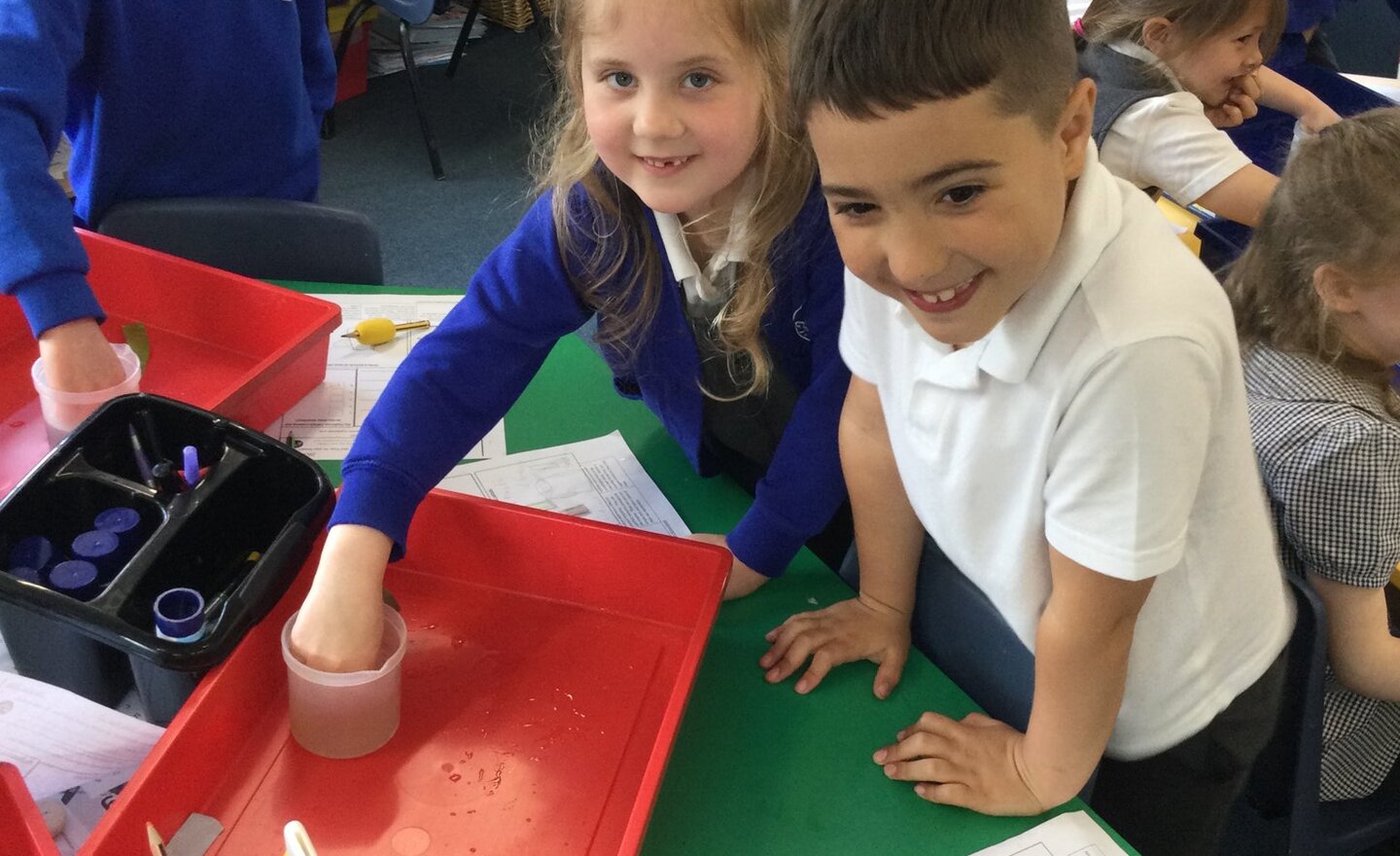Image of Testing absorbency 