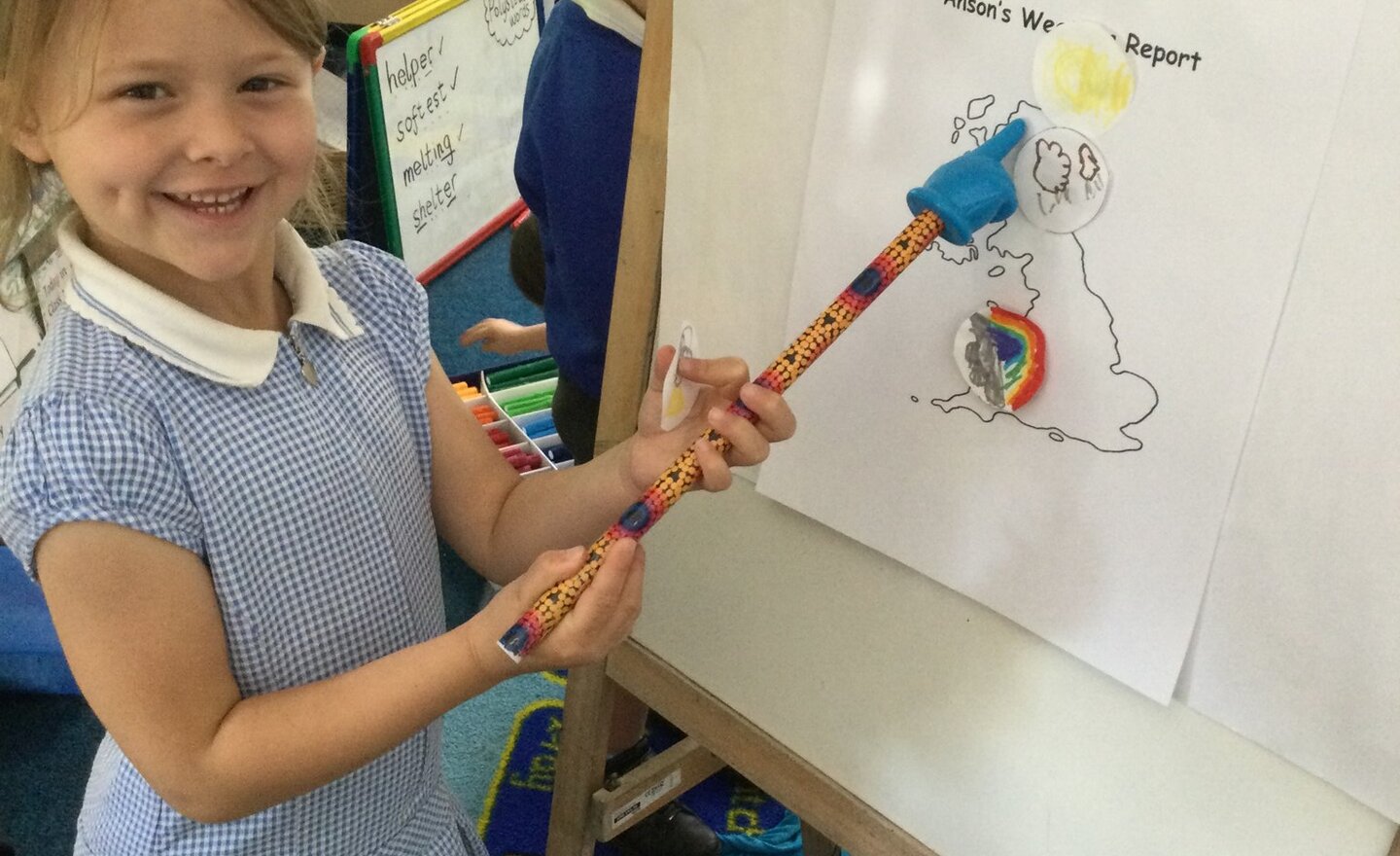 Image of Class 1s weather report!