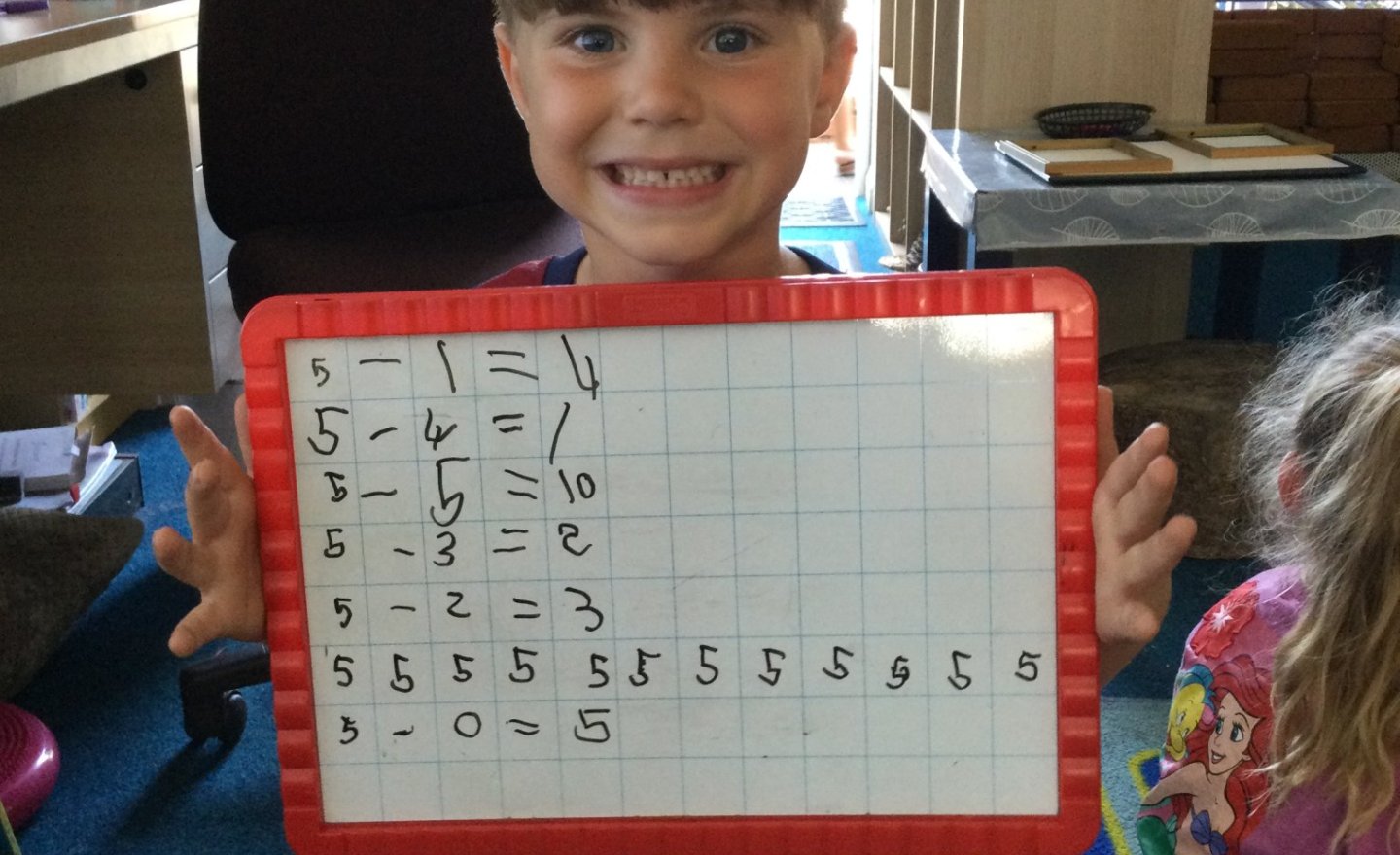 Image of Exploring subtraction from 5