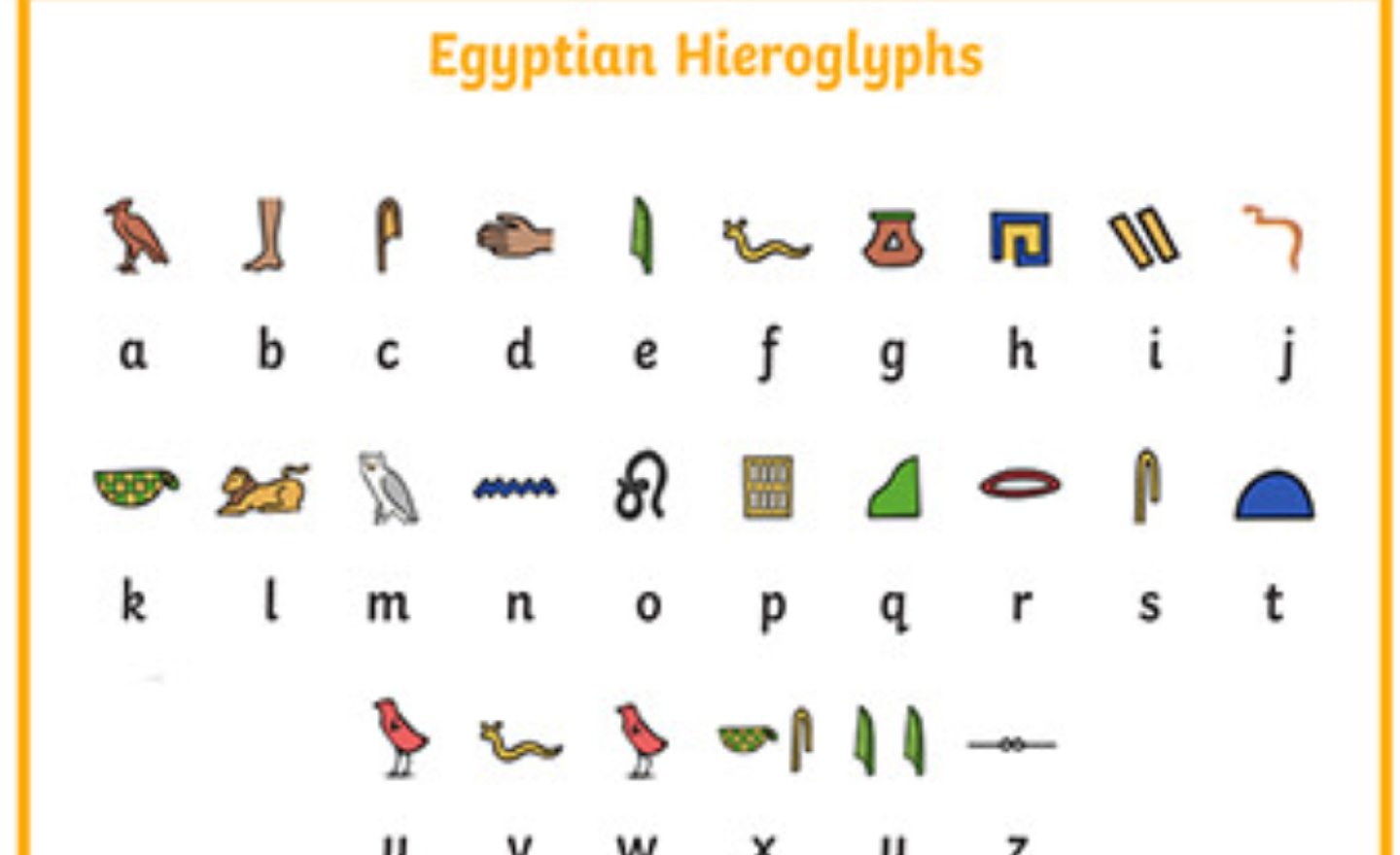 Image of Egyptian writing