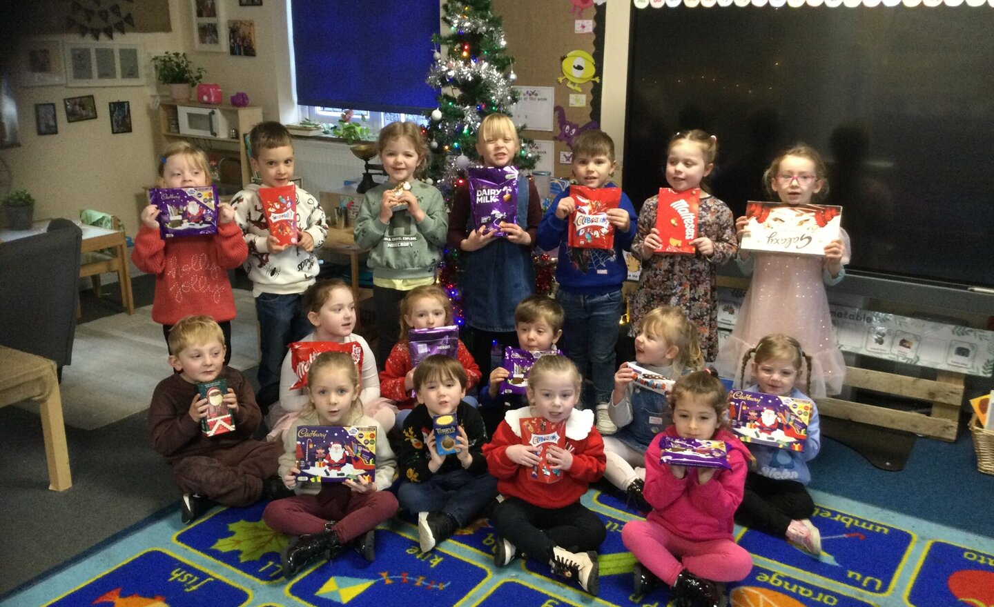 Image of Wow, what generous chocolate donations from Class 1