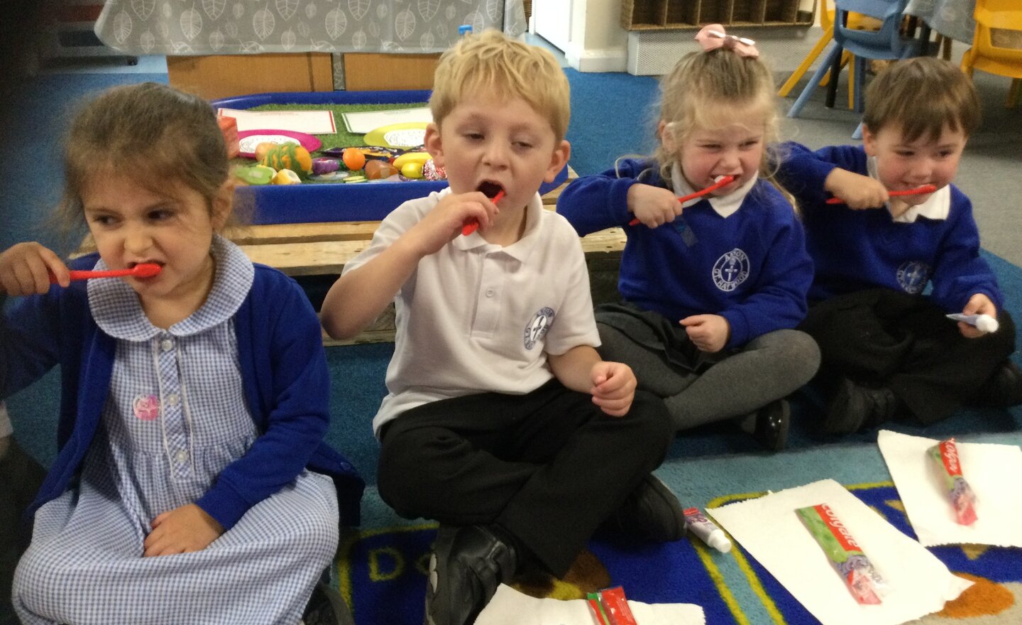 Image of We brushed our teeth at school!