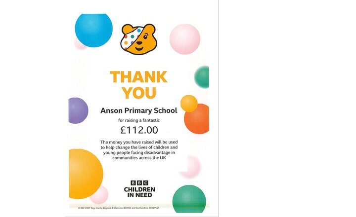 Image of Thank You from BBC Children in Need!