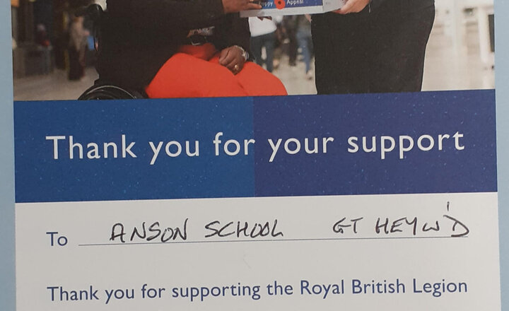 Image of Thank You Anson! RBL Poppy Appeal