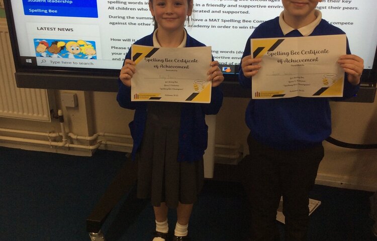 Image of Spelling Bee Class 3 Winners!