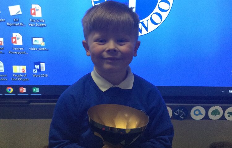 Image of Our little trophy winner!